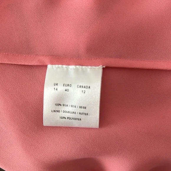 PRÉCIS Petite 100% silk summer dress in dusky pink. - Picture 9 of 10